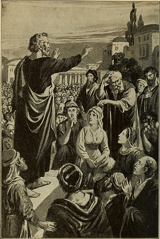 Peter preaching after Pentecost